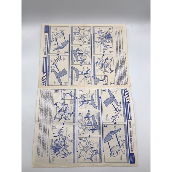 GI JOE Cobra Fang II Instructions Blueprint Original Part Vintage 1989 HASBRO - Picture 2 of 10